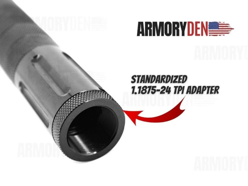 Muzzle Device Adapter For 1.57 AST Kits - 1.375-24 TPI to 1.1875-24 TPI